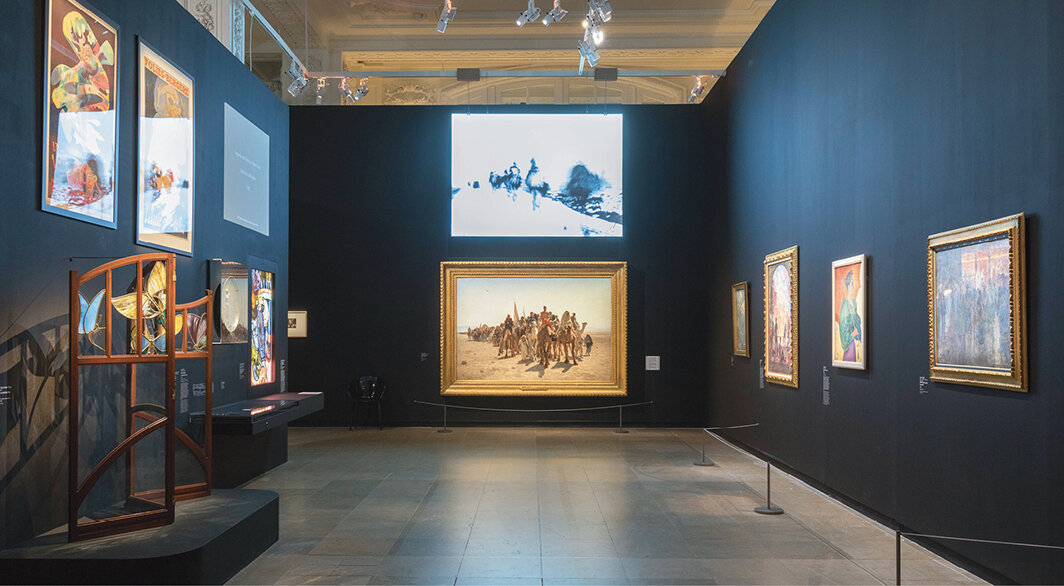 “终于，电影！法国的艺术、图像和表演（1833-1907）”展览现场，2021-22，巴黎奥赛博物馆. 图片：Sophie Crépy. 