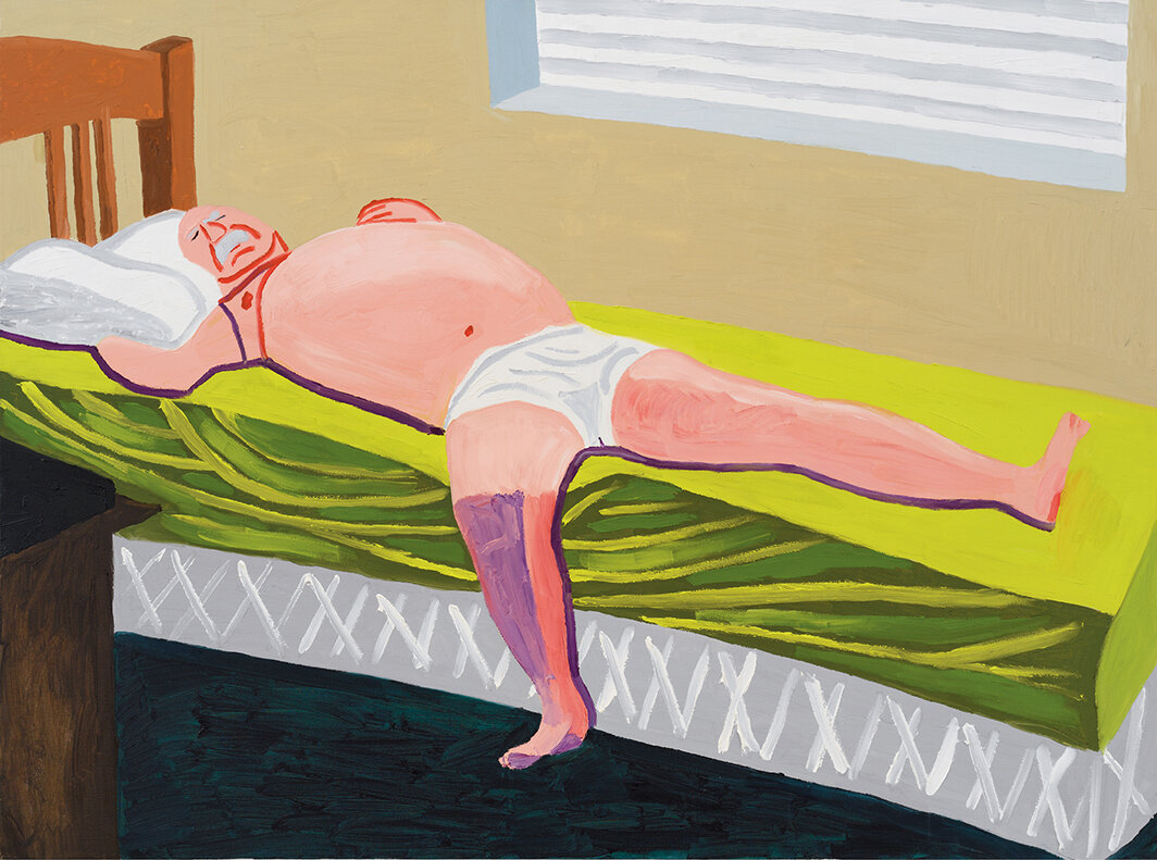 Cumwizard69420，《睡美人》，2022，布面油画，36 × 48".