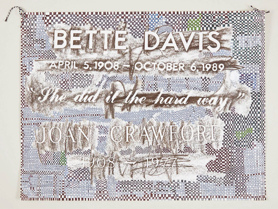 斯科特·考佛特，《贝蒂和琼#2》，约2019年，纸上油粉彩蜡笔和墨水，18 × 231⁄2". 选自“终生素描”系列，1985年至今.