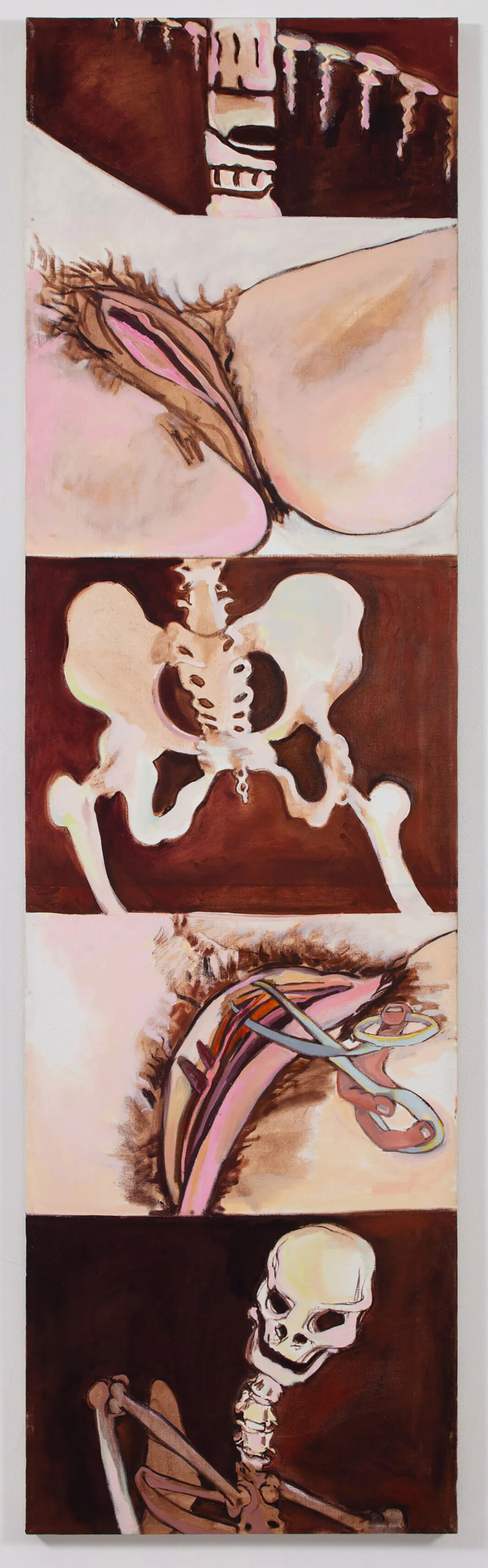 胡安妮塔·麦克尼利，《穿行》（局部），1975，布面油画，9块画板，总尺寸7 × 34′.