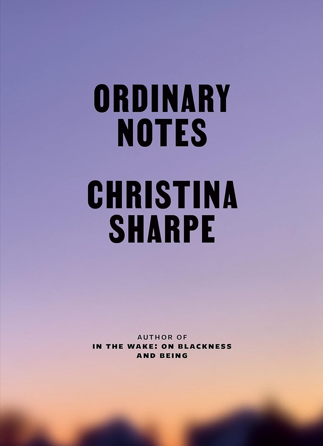 克里斯蒂娜·夏普，《寻常笔记》，2023，英文版封面.