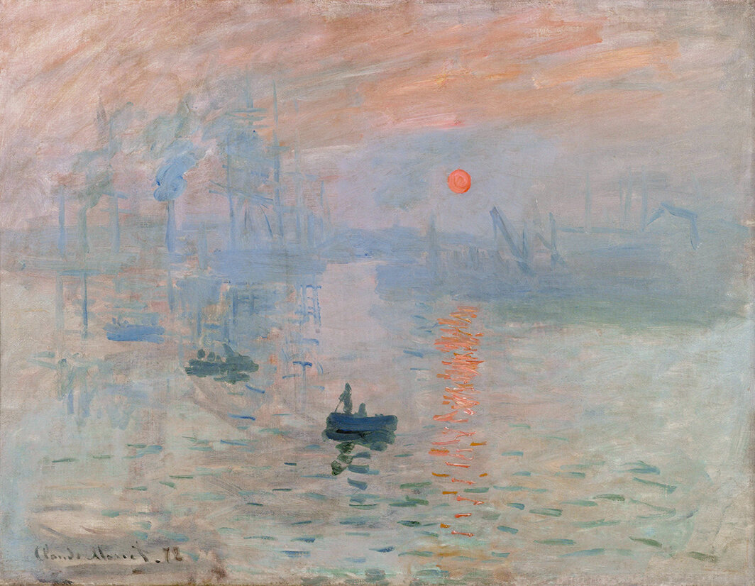 克劳德·莫奈，《印象，日出》，1872，布面油画，19 3⁄4 × 25 5⁄8″.