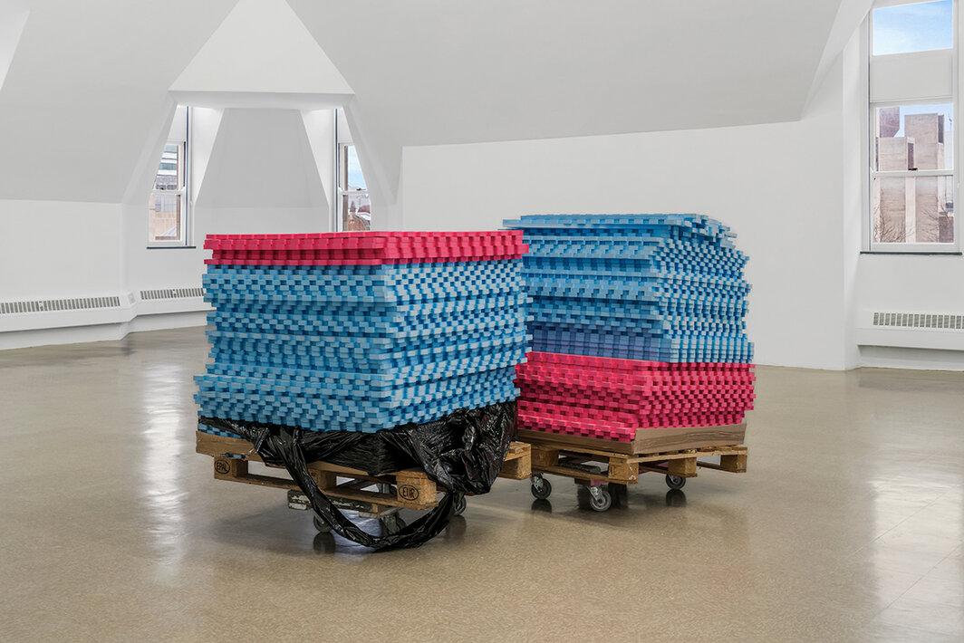 梁芝兰，《馆藏》，2024，编谱：“一个不再是艺术品的物体。”展览现场，文艺复兴协会，芝加哥；摄影：Bob.