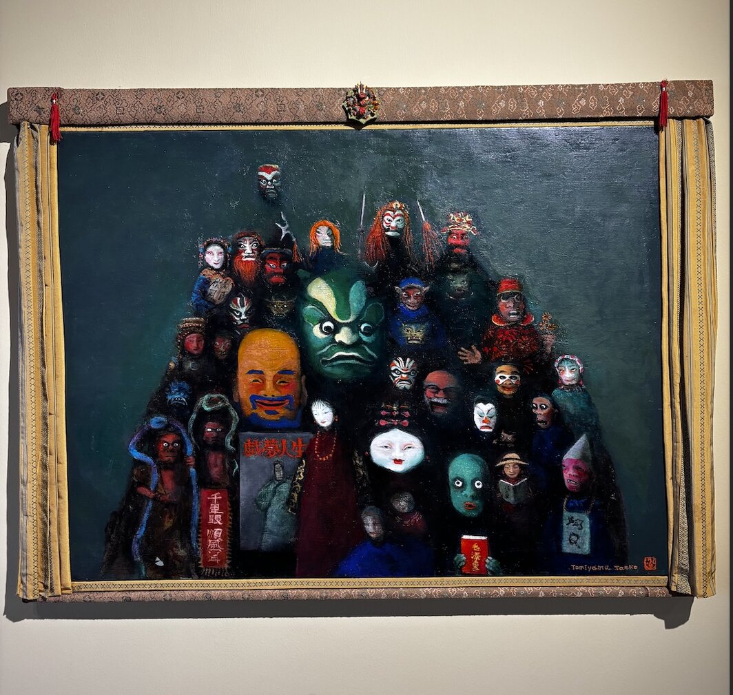 富山妙子的作品《流浪艺人与傀儡师》（Wandering Minstrels and Puppeteers），2008.