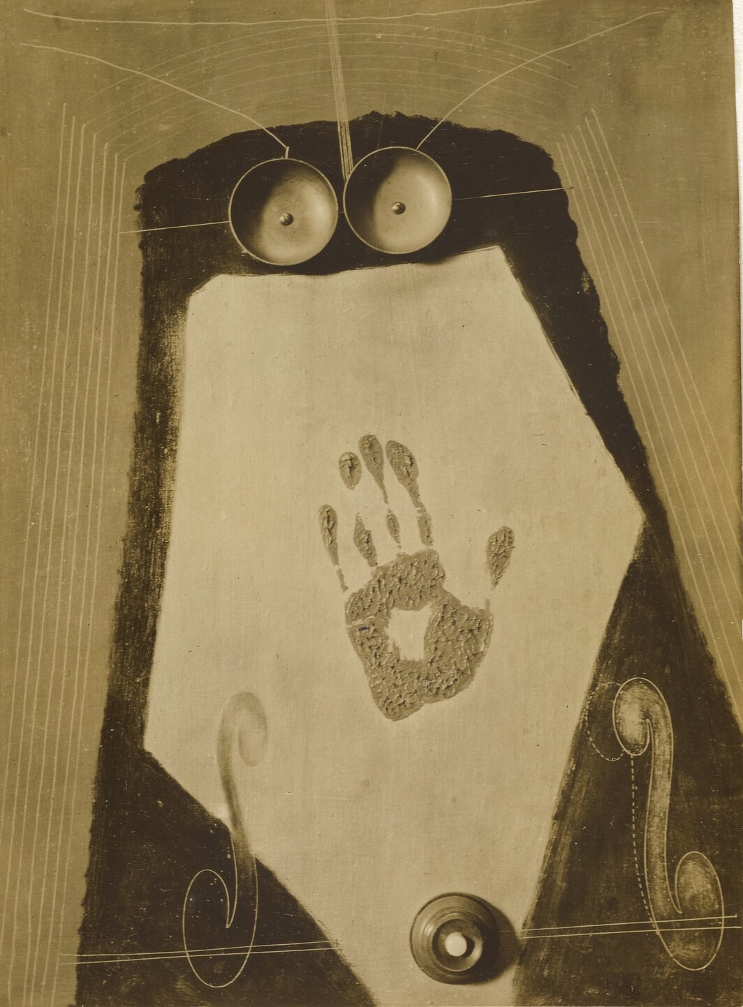 曼·雷，《自画像》，1916，明胶银盐印相，33⁄4 × 23⁄4″. © Man Ray 2015 Trust Artists Rights Society (ARS), NY/ADAGP, Paris.