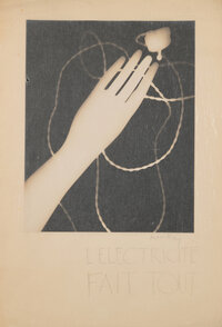 特写：曼·雷的《电力》样稿，1931