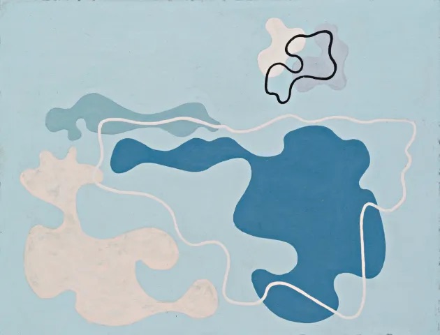 瓦迪斯瓦夫·斯特泽敏斯基，《海景》（Pejzaż morski），1934，纸板蛋彩画，81⁄4 × 105⁄8".