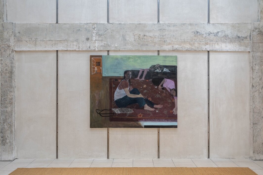 王晓曲，《热感应》，2026，布面油彩，150 x 180 cm. 图片致谢马凌画廊.